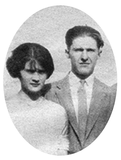 Young sweethearts Mary Tiernan and her husband Chester B Norris.