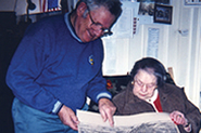 Chris Morely and Nancy Reynolds Rooney in 2003